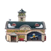 Vintage 1992 Dept 56 Village Airport: Lighted Snow Village Building