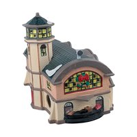 Vintage 1992 Dept 56 Village Airport: Lighted Snow Village Building