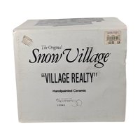 Vintage 1990 Dept 56 Village Realty: Lighted Snow Village Building