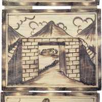 Vintage Peruvian Wood Burned Wall Art: Set of 4 Pyrography Folk Art Panels