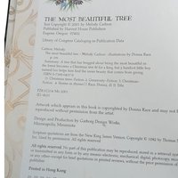 Vintage 2001 The Most Beautiful Tree: Melody Carlson Illustrated Christmas Book