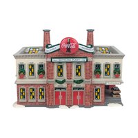 Vintage 1994 Dept 56 Coca-Cola Bottling Plant, Snow Village Christmas Building with Light, Coke Collector Holiday Decor Gift