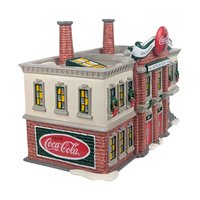 Vintage 1994 Dept 56 Coca-Cola Bottling Plant, Snow Village Christmas Building with Light, Coke Collector Holiday Decor Gift
