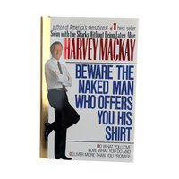 1990 "Beware the Naked Man" Book: Harvey Mackay, Hardcover Business Self Help