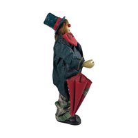 Vintage Clothtique Clown Figure: Possible Dreams Hobo Clown with Umbrella, 10.5" Figurine