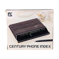 Vintage Century Phone Index: Park Sherman Desk Organizer, Unused NOS Address Book