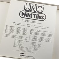 Vintage 1983 UNO Wild Tiles Game by International Games, 80s Family Strategy Board Game, Collectible Tile Laying Game for Game Night