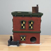 Vintage 1995 Dept 56 Woodbridge Post Office, New England Village Series Lighted Christmas House with Box, D56 Holiday Mantle Decor