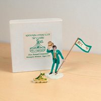 Vintage 1994 Dept 56 NCC Convention Figurine and Pin Set, First Annual 56 Clubs Minneapolis Exclusive, D56 Collector Edition