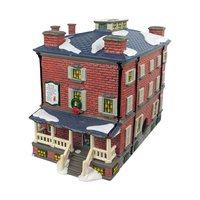 Vintage 1997 Dept 56 Old Chelsea Mansion, Snow Village Clement Moore House, Lighted Christmas Building with Box and Plaque