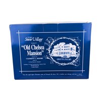 Vintage 1997 Dept 56 Old Chelsea Mansion, Snow Village Clement Moore House, Lighted Christmas Building with Box and Plaque