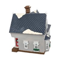Vintage 1991 Dept 56 Gothic Farmhouse, Snow Village Lighted Christmas House with Box, American Gothic Holiday Building