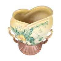 Vintage Hull Pottery Vase: Yellow Wildflower Art Pottery, 1940s