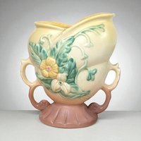 Vintage Hull Pottery Vase: Yellow Wildflower Art Pottery, 1940s
