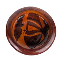 Vintage Hand Carved Wood Bowls: Pair of Decorative Wooden Dishes with Fish Motifs