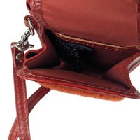 Vintage 1990s Wilsons Leather Purse: Small Red Crossbody Pouch