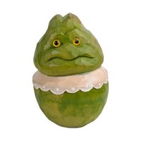 Vintage Hand Carved Frog Figurines: Set of 2 Mr and Mrs Frog Statues