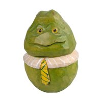Vintage Hand Carved Frog Figurines: Set of 2 Mr and Mrs Frog Statues