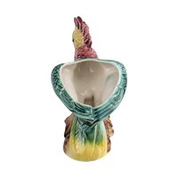 Vintage Mid Century Parrot Planter: Ceramic Cockatoo Indoor Flower Pot