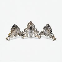Vintage Silver Plate Silverware Rests: Set of 3 Ornate Cutlery Holders