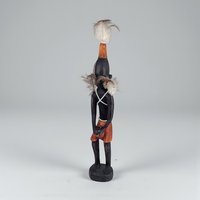 Vintage African Wood Figure: Hand Carved Tribal Art Sculpture