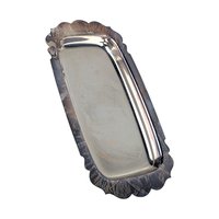 Vintage WM Rogers Silver Plate Tray: Ornate Bread and Vanity Tray