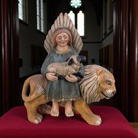 Vintage Peaceable Kingdom Figurine: Leo R. Smith Folk Art, #2/1500