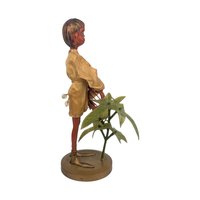 Vintage Tilso Pixie Elf Figure: Mid Century Kitsch Figurine with Lyre Harp
