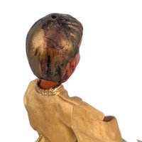 Vintage Tilso Pixie Elf Figure: Mid Century Kitsch Figurine with Lyre Harp