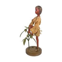Vintage Tilso Pixie Elf Figure: Mid Century Kitsch Figurine with Lyre Harp