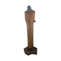 Vintage Indigenous Figure with Pipe: JH Boone Co. Terracotta Statue