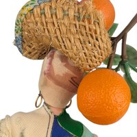 Vintage Florida Souvenir Doll: Calypso Orange Picker Figurine