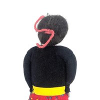 Vintage Navajo Made Doll: Tagged Native American Folk Art Figurine