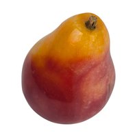 Vintage Stone Pear: Polished Stone Fruit Paperweight