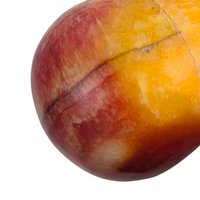 Vintage Stone Pear: Polished Stone Fruit Paperweight