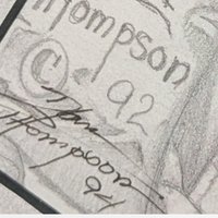 Vintage Dragon Art Print: Signed Dan Thompson Fantasy Castle Scene, Framed