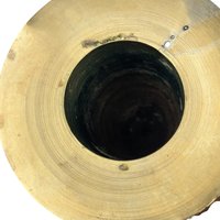 Vintage Brass Bell Candle Holders: Etched Floral Design, 4" Tall