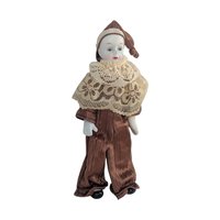 Vintage 1980s Pierrot Clown Doll: Midwest Porcelain Figurine