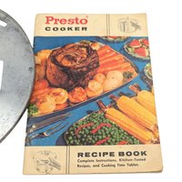 Vintage Presto 4-Quart Pressure Cooker: Complete Set with Weight, Tray & Recipes
