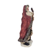 Vintage 1994 St. Nicholas and Me Santa Figure: Resin Old World Father Christmas with Lamb