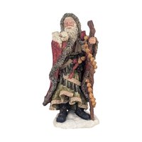 Vintage 1994 St. Nicholas and Me Santa Figure: Resin Old World Father Christmas with Lamb