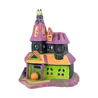 Vintage Silvestri Halloween House: Light-Up Ceramic Spooky Village Building