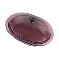 Vintage Cranberry Visions 4 Quart Casserole: Corning Glass Pan with Pyrex Lid