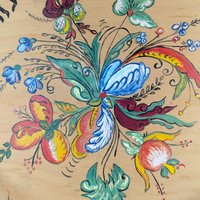 Vintage 1956 Hand Painted Wood Plate: Norwegian Rosemaling, Folk Art Decor