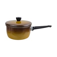 Vintage Brown Ombré Saucepan with Lid: Revere Ware 2 Quart Cookware
