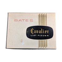 Vintage Cavalier List Finder Index: Bates Brown Faux Leather Desk Organizer