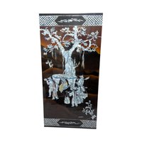 Vintage Vietnamese Mother of Pearl Panel: Lacquerware Wall Art Hanging
