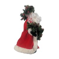 Vintage Santa Tree Topper: Woodland Wreath, Velvet Coat Holiday Decor