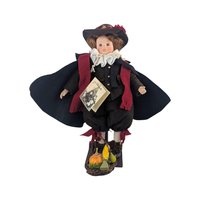 Mary Michaud 'Samuel Eaton' Doll: Vintage Silhouette Pilgrim, Signed Artist Doll
