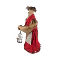 Vintage Silvestri Santa Tree Topper: Folk Art Woodland Father Christmas Figure